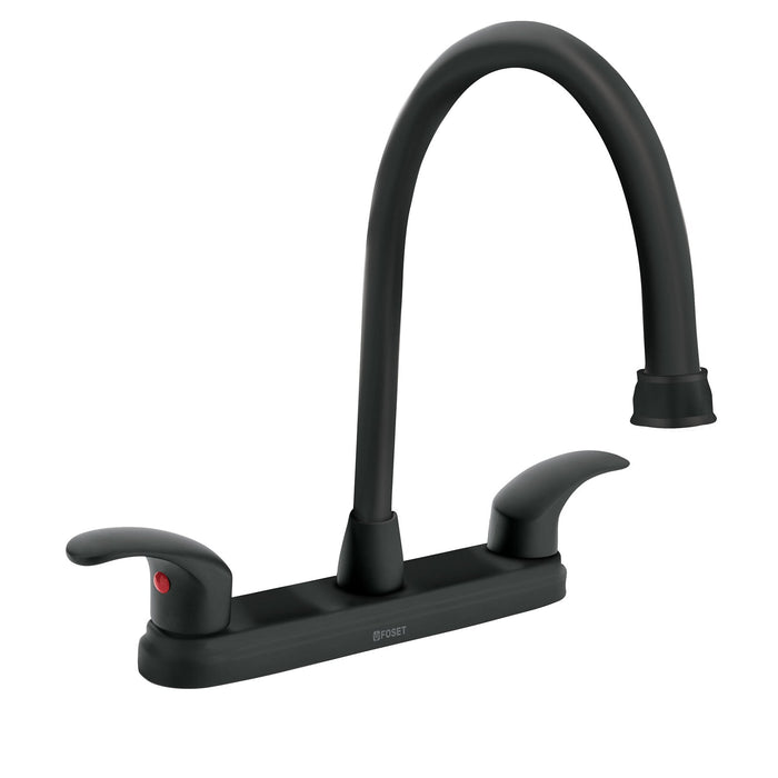 Mezcladora-negro-8"-para-lavabo,-cuello-largo,-palanca,Foset