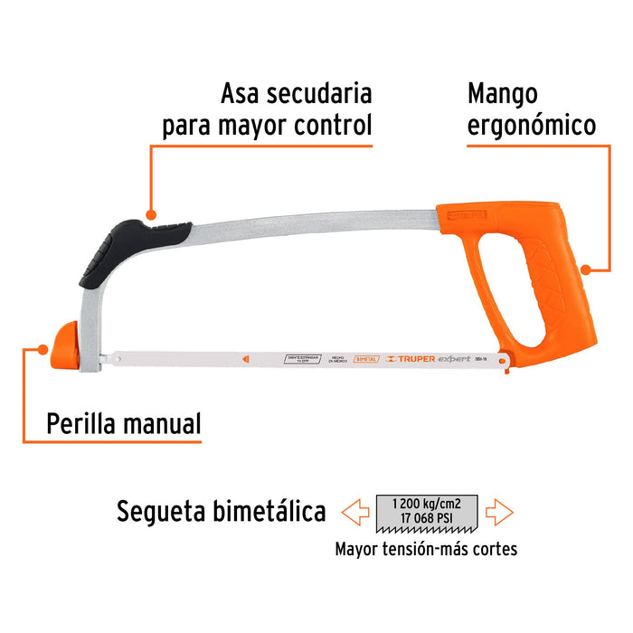 Arco 12" profesional tubular de acero para segueta-