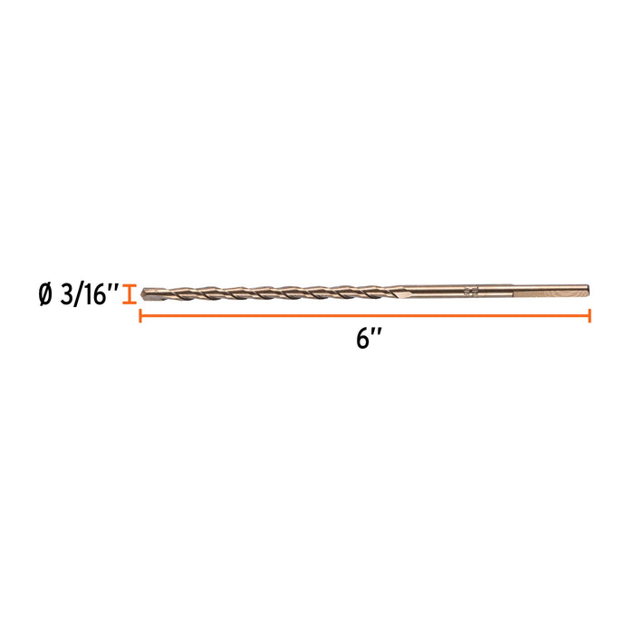 Broca para concreto de 3/16 x 6"