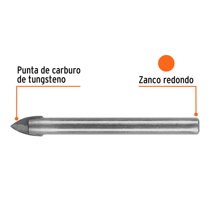 Broca para vidrio y azulejo de 3/8"