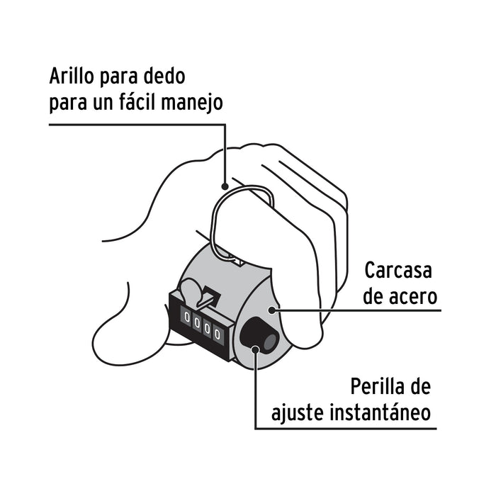 Contador manual de 4 dígitos