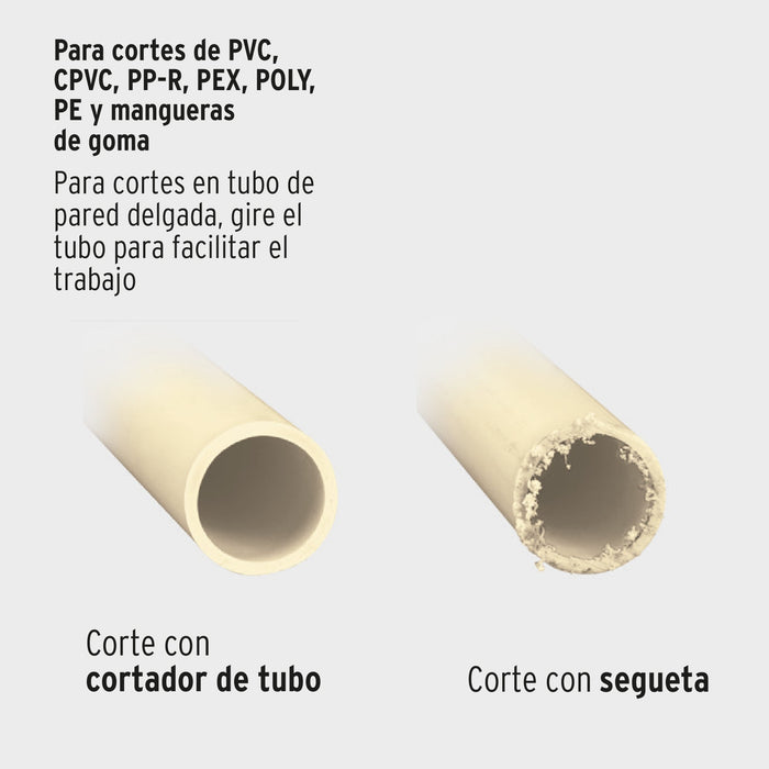 Cortador profesional tubo de plástico, corte 21/2"