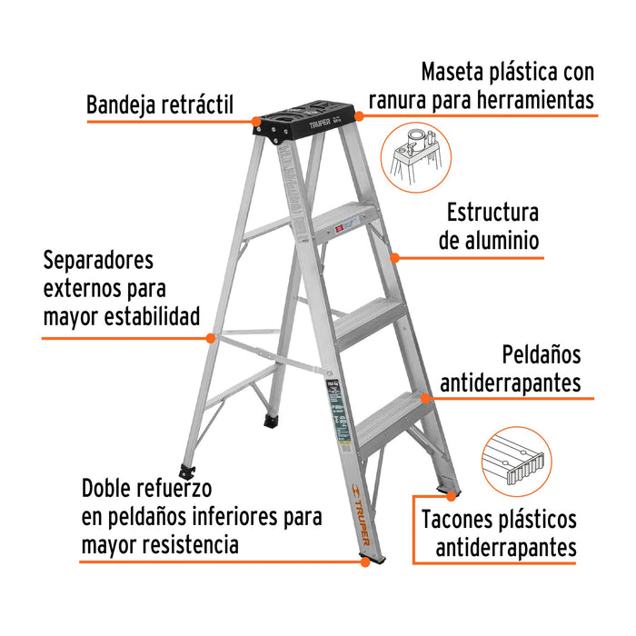 Escalera de tijera tipo III 3 escalones