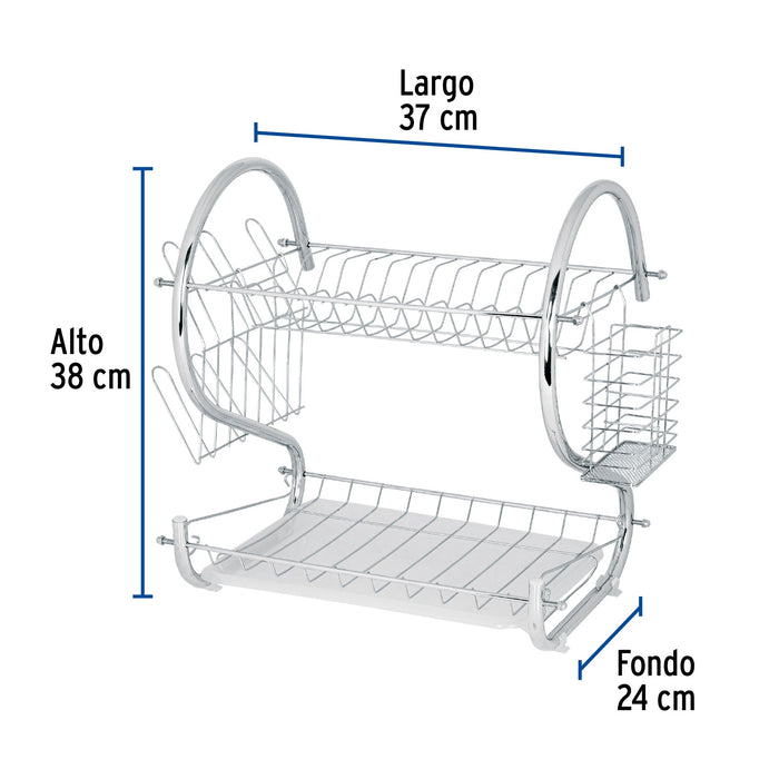 Escurridor de 2 niveles para trastes