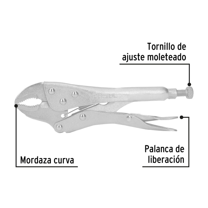 Pinza-de-presión-7"-mordaza-curva