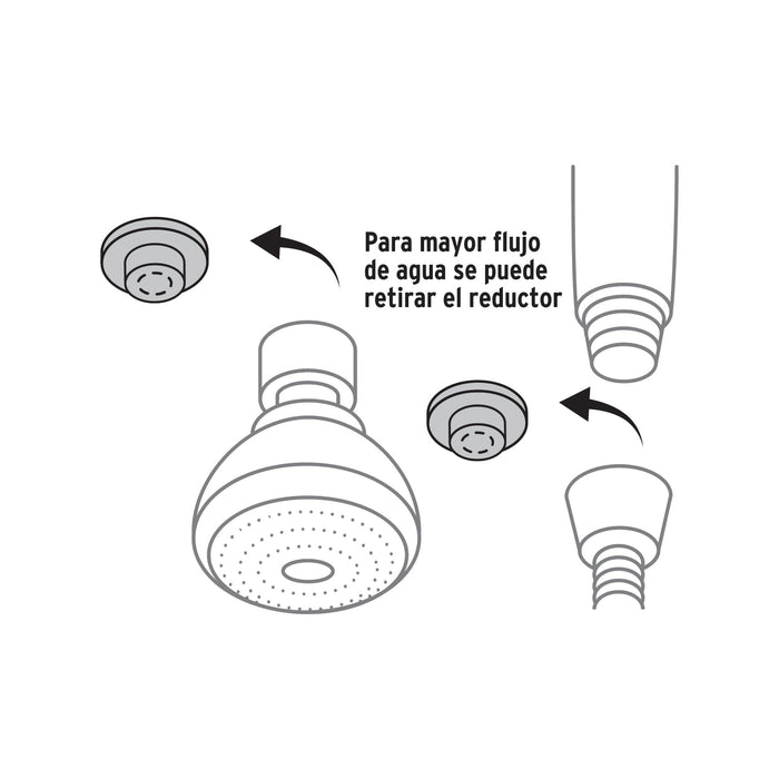 Regadera-2-1/2"-con-extensión-tipo-teléfono,-Foset