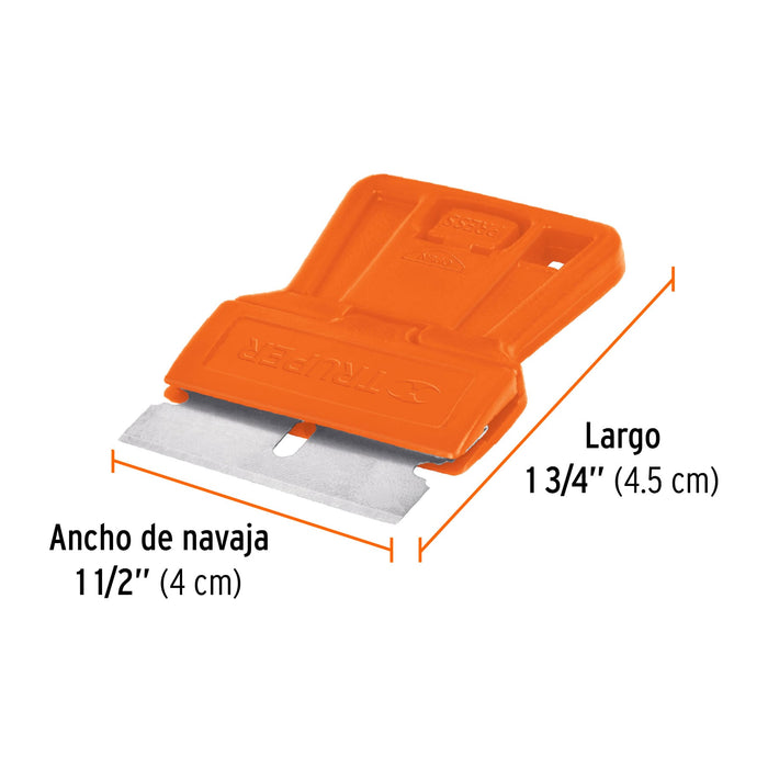 Mini raspador plástico con navaja de 11/2"