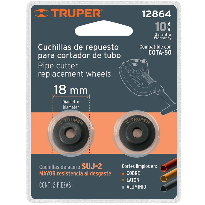 Blíster con 2 cuchillas para cortador de tubo COTA50